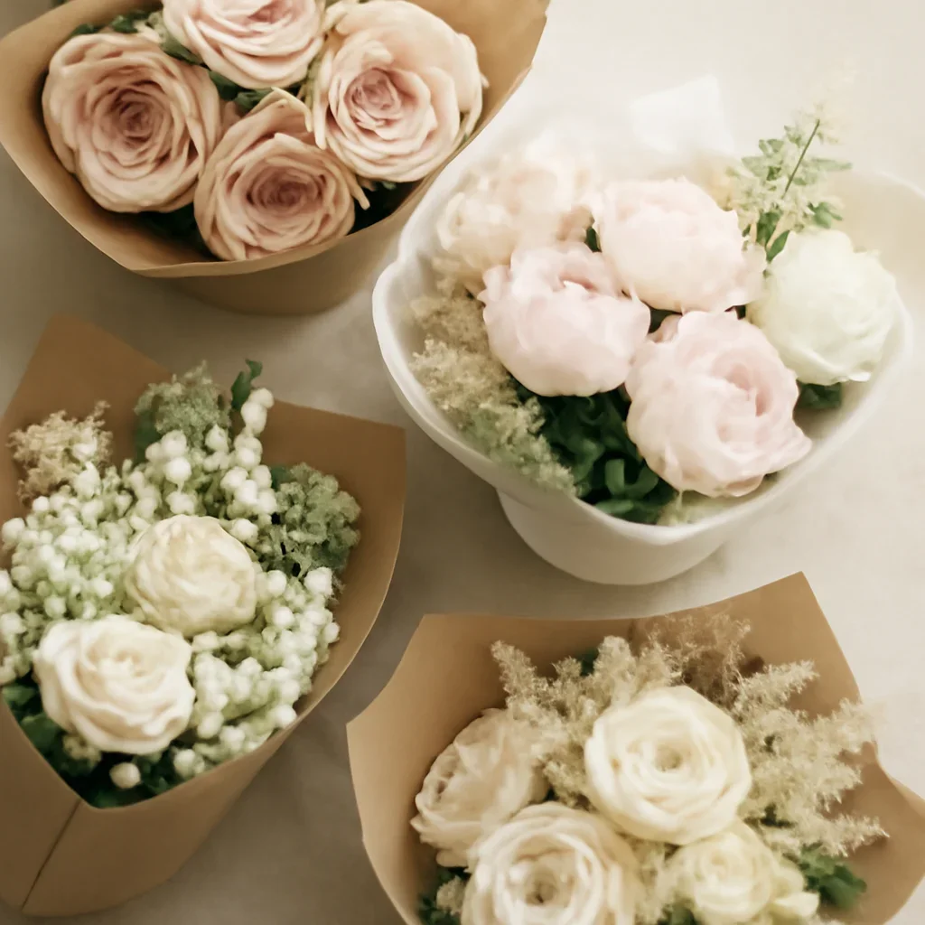 Locally prepared flowers ready for delivery and gifting
